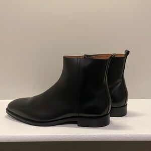 BRUNO MAGLI Milton Leather Zip Boots Black Leather Size 13